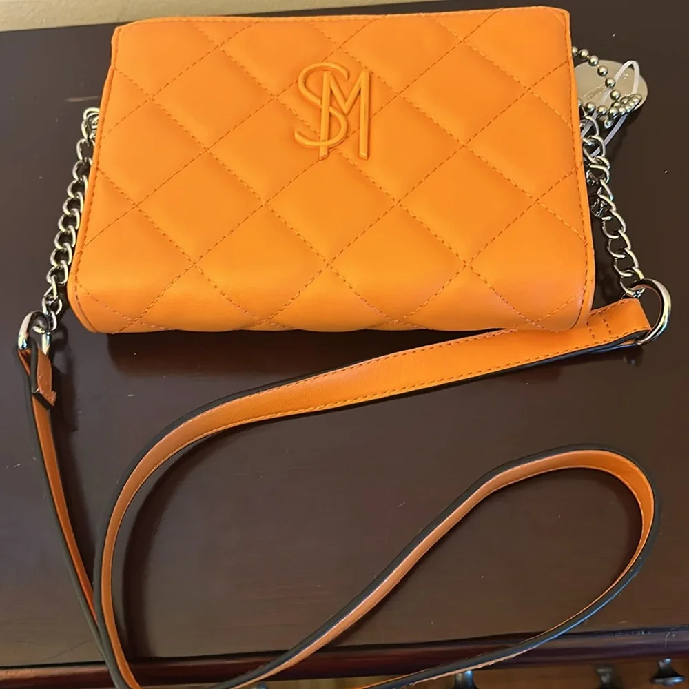 Steve Madden  bright orange crossbody bag with silver hardware. BNWOTS! - Picture 10 of 11